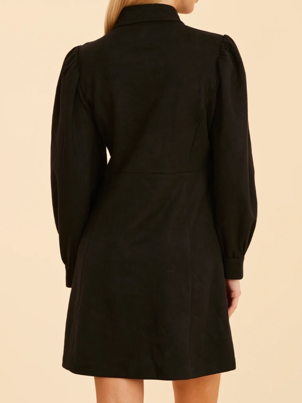 DolceCABO Black faux suede shirt dress, M, CB2732 - Picture 3 of 6